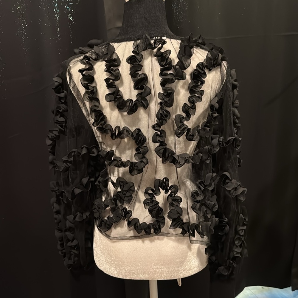 Ruffle, see-through blouse - Picture 3 of 4